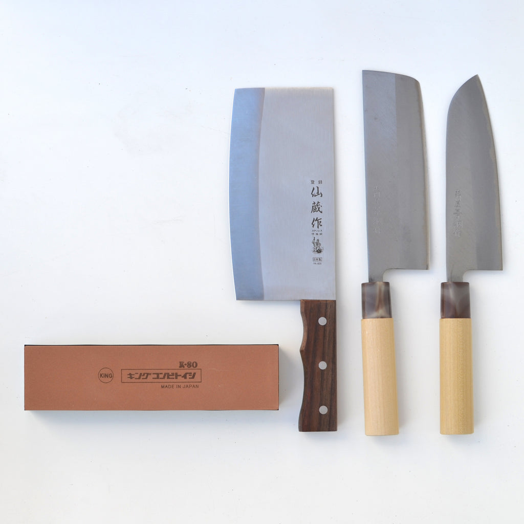 Chef Cleaver, Knife, Sauces and Chopsticks Gift Set