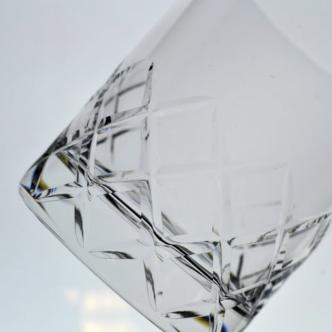 Hard Strong Diamond Cut XL Rocks Glass (6-Pack)