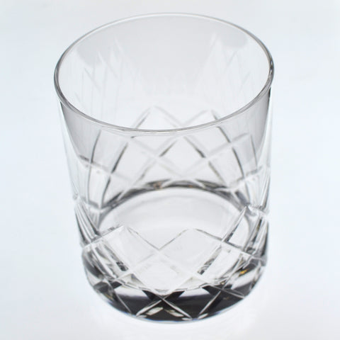 Hard Strong Diamond Cut XL Rocks Glass (6-Pack)