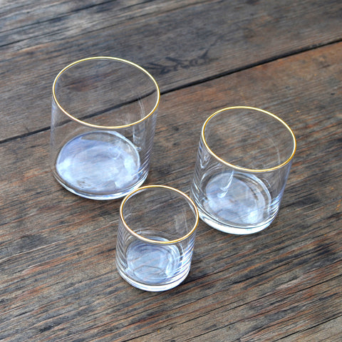 7 oz Medium Gold Circle Glass (6-Pack)