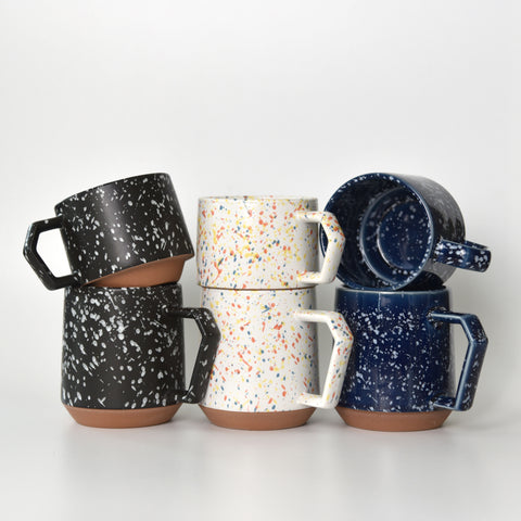 Splash Black White Chips Mug