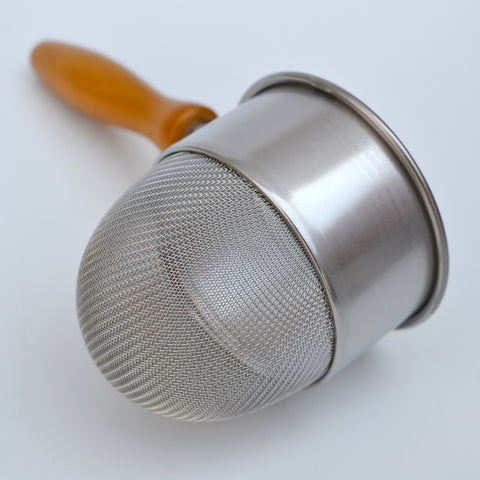 Deep Basket Strainer Wood Handle