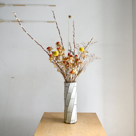 Abstract Cream Vase