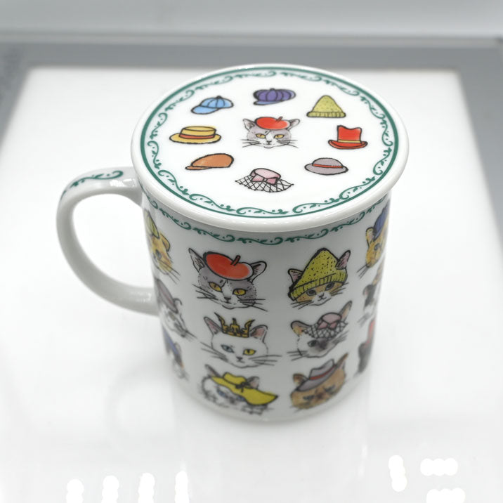 Cats in Hats Mug with Lid - Thumbnail 4