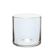 Toyo-Sasaki Large Flat-Bottom Circle Glasses with Gold Rim