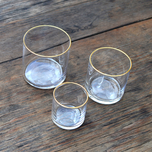 7 oz Medium Gold Circle Glass (6-Pack)