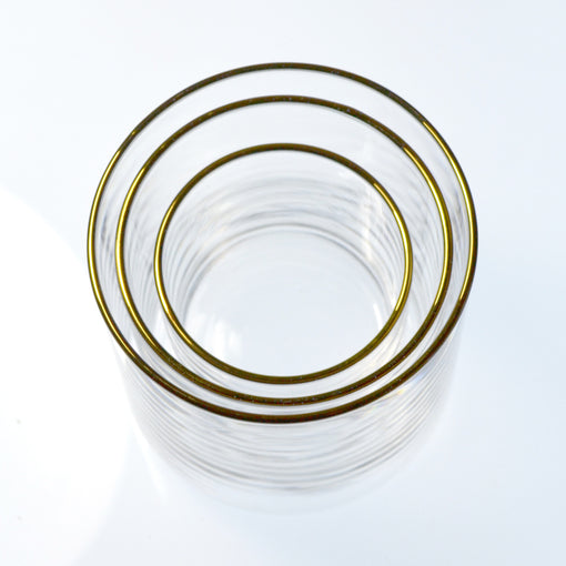 7 oz Medium Gold Circle Glass (6-Pack)
