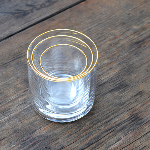 7 oz Medium Gold Circle Glass (6-Pack)