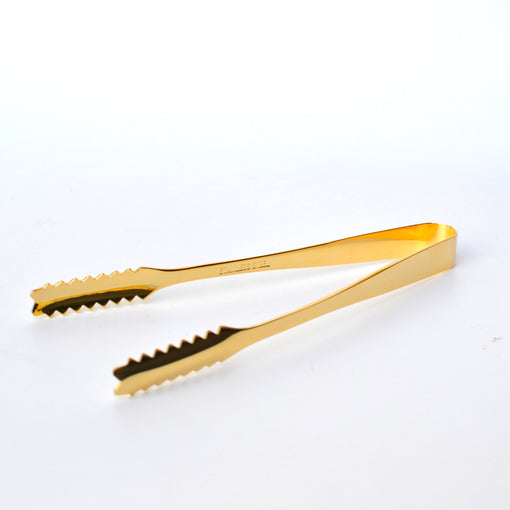 Gold-plated Jagged Grip Ice Tongs