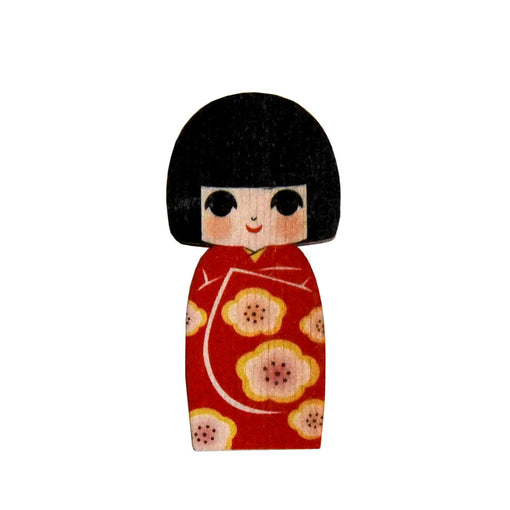 Pacchiri "Kayoko" Kokeshi Brooch