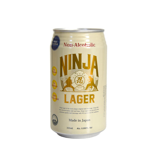 Ninja Lager Non-Alcoholic Beer (Six Pack CAN 12 oz)