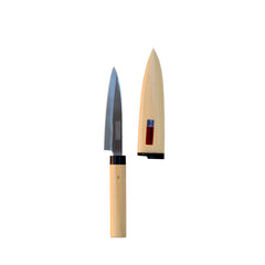 Suncraft White Lacquered Wood Point Paring Knife
