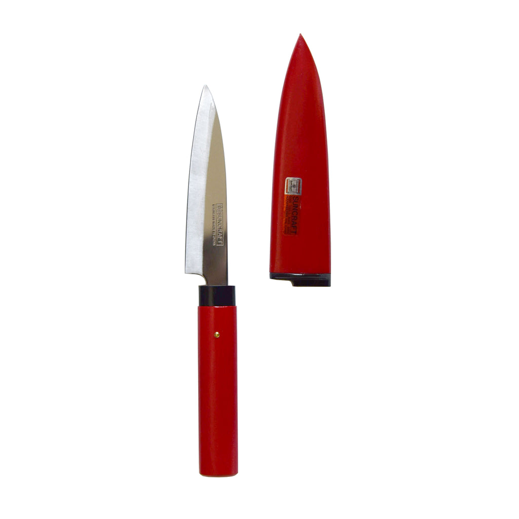 Suncraft Red Point Paring Knife With Cover – Umami Mart